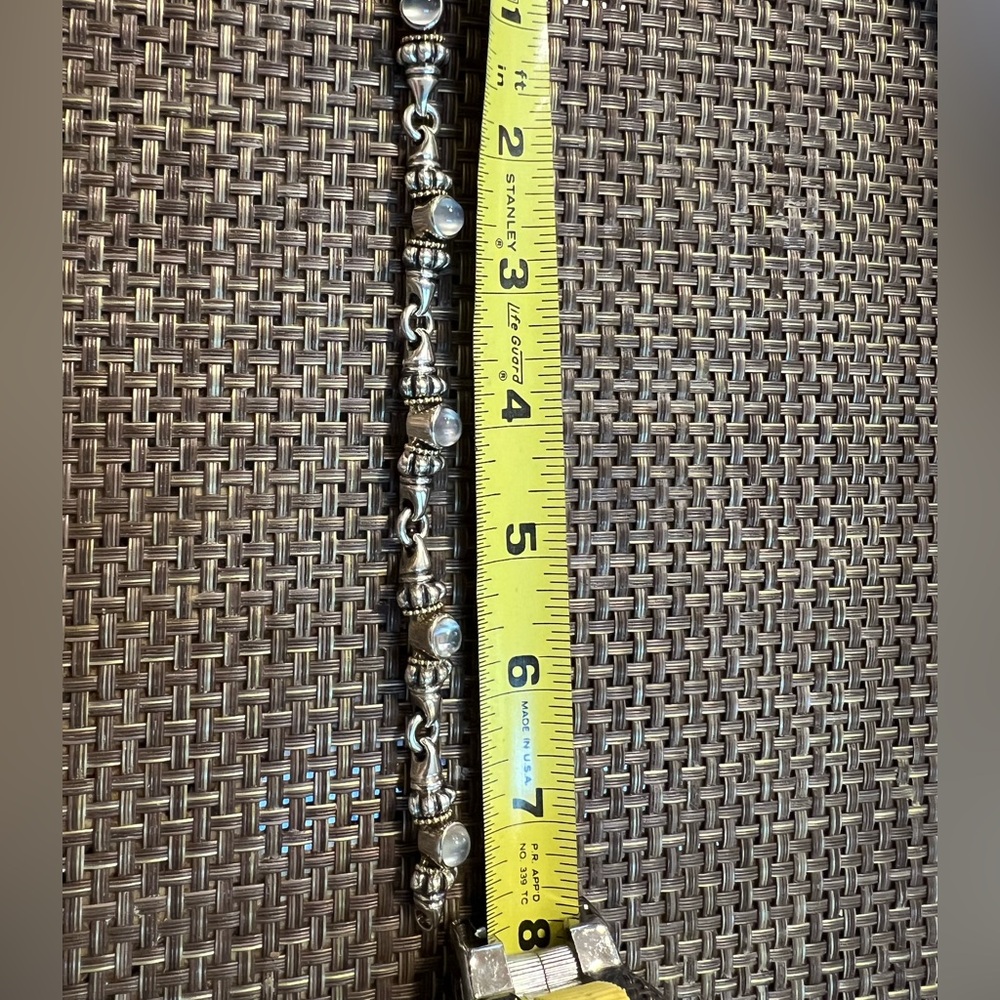 Lagos Caviar silver & gold MOONSTONE!! bracelet 7 3/4 inch great condition! - Picture 6 of 9
